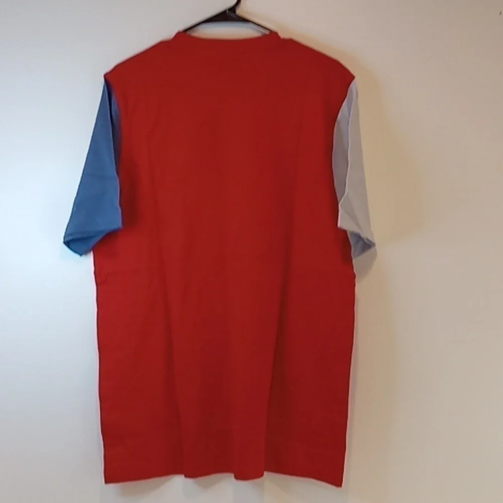 ADIDAS ORIGINALS TREFOIL COLOR BLOCK SHIRT MEN'S SZ LARGE RED NWT  💯